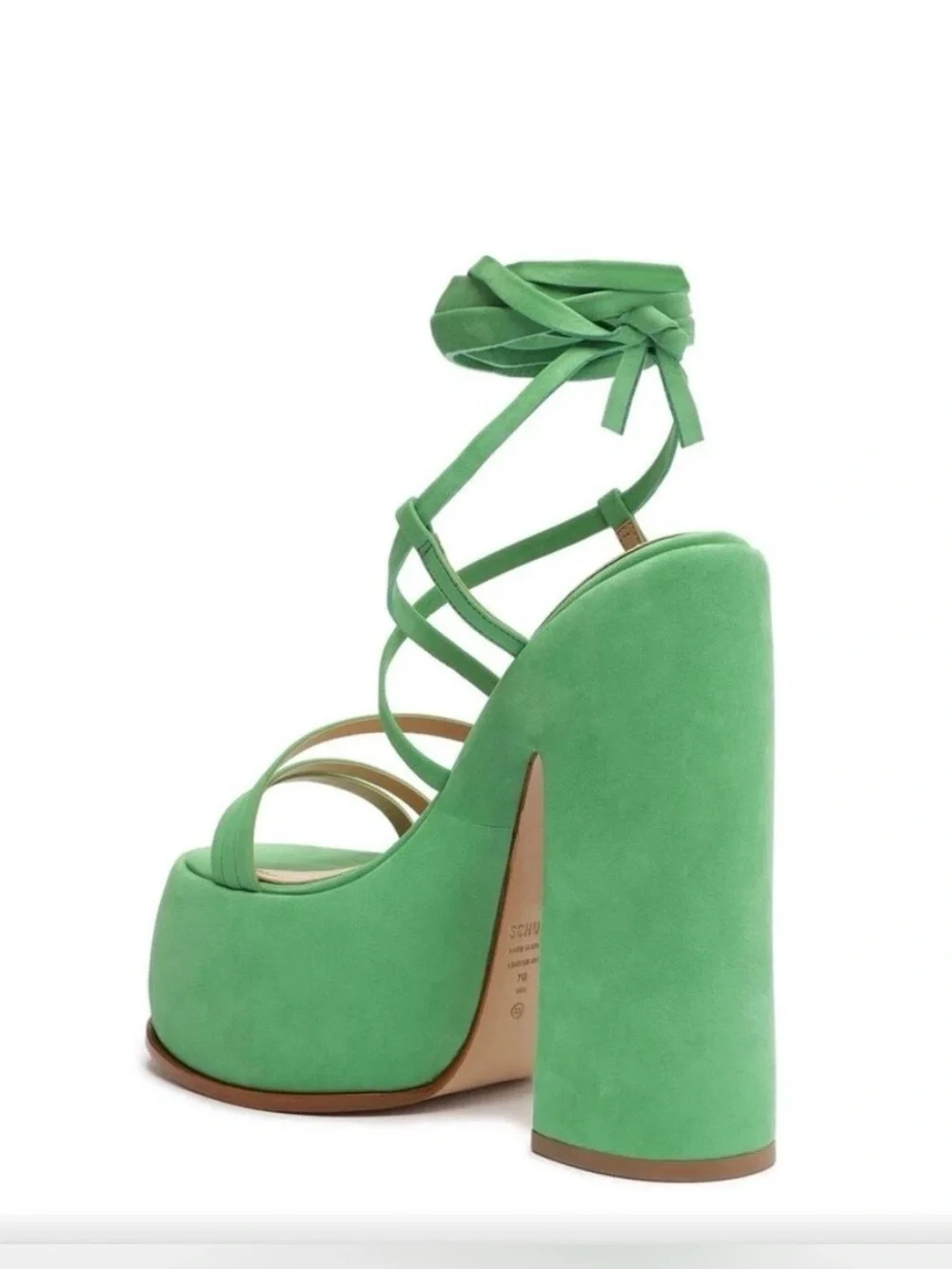 Schutz nubuck platform lace up heels